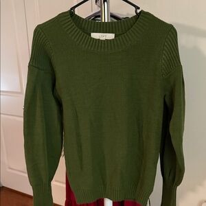 LOFT Olive Green Crew Neck Sweater